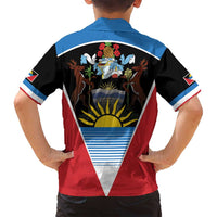 Antigua and Barbuda 1981 Family Matching Off Shoulder Short Dress and Hawaiian Shirt Each Endeavouring All Achieving LT9 - Wonder Print Shop