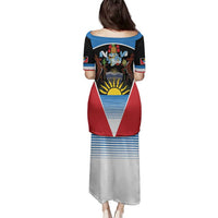 Antigua and Barbuda 1981 Family Matching Puletasi and Hawaiian Shirt Each Endeavouring All Achieving - Wonder Print Shop