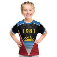 Antigua and Barbuda 1981 Kid T Shirt Each Endeavouring All Achieving - Wonder Print Shop