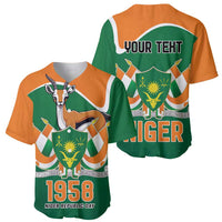 Niger Republic Day Personalized Baseball Jersey Fraternite Travail Progres LT9 - Wonder Print Shop