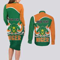 Niger Republic Day Personalized Couples Matching Long Sleeve Bodycon Dress and Long Sleeve Button Shirt Fraternite Travail Progres LT9 - Wonder Print Shop