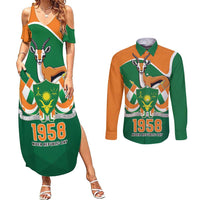 Niger Republic Day Personalized Couples Matching Summer Maxi Dress and Long Sleeve Button Shirt Fraternite Travail Progres LT9 - Wonder Print Shop