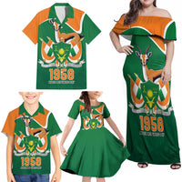 Niger Republic Day Personalized Family Matching Off Shoulder Maxi Dress and Hawaiian Shirt Fraternite Travail Progres LT9 - Wonder Print Shop