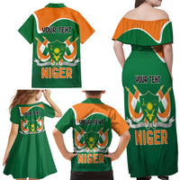 Niger Republic Day Personalized Family Matching Off Shoulder Maxi Dress and Hawaiian Shirt Fraternite Travail Progres LT9 - Wonder Print Shop