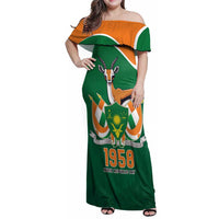 Niger Republic Day Personalized Family Matching Off Shoulder Maxi Dress and Hawaiian Shirt Fraternite Travail Progres LT9 - Wonder Print Shop