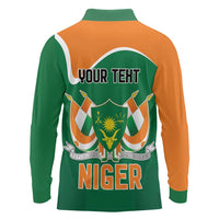 Niger Republic Day Personalized Long Sleeve Polo Shirt Fraternite Travail Progres - Wonder Print Shop