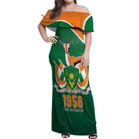 Niger Republic Day Personalized Off Shoulder Maxi Dress Fraternite Travail Progres - Wonder Print Shop
