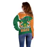 Niger Republic Day Personalized Off Shoulder Sweater Fraternite Travail Progres - Wonder Print Shop