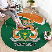 Niger Republic Day Personalized Round Carpet Fraternite Travail Progres