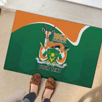 Niger Republic Day Personalized Rubber Doormat Fraternite Travail Progres - Wonder Print Shop