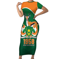 Niger Republic Day Personalized Short Sleeve Bodycon Dress Fraternite Travail Progres - Wonder Print Shop