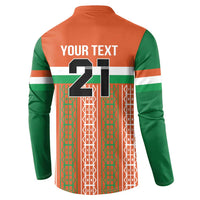 Equipe de Football Du Niger Custom Button Sweatshirt LT9 - Wonder Print Shop