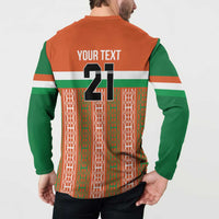 Equipe de Football Du Niger Custom Button Sweatshirt LT9 - Wonder Print Shop