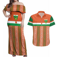 Equipe de Football Du Niger Custom Couples Matching Off Shoulder Maxi Dress and Hawaiian Shirt LT9 - Wonder Print Shop