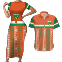 Equipe de Football Du Niger Custom Couples Matching Short Sleeve Bodycon Dress and Hawaiian Shirt LT9 - Wonder Print Shop