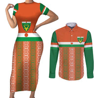 Equipe de Football Du Niger Custom Couples Matching Short Sleeve Bodycon Dress and Long Sleeve Button Shirt LT9 - Wonder Print Shop