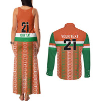 Equipe de Football Du Niger Custom Couples Matching Tank Maxi Dress and Long Sleeve Button Shirt LT9 - Wonder Print Shop