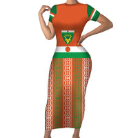 Equipe de Football Du Niger Custom Family Matching Short Sleeve Bodycon Dress and Hawaiian Shirt - Wonder Print Shop