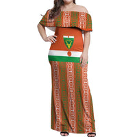Equipe de Football Du Niger Custom Off Shoulder Maxi Dress - Wonder Print Shop