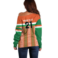 Equipe de Football Du Niger Custom Off Shoulder Sweater - Wonder Print Shop