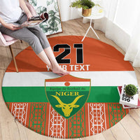 Equipe de Football Du Niger Custom Round Carpet