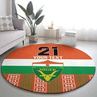 Equipe de Football Du Niger Custom Round Carpet