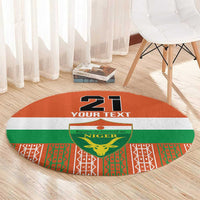Equipe de Football Du Niger Custom Round Carpet