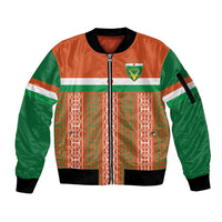 Equipe de Football Du Niger Custom Sleeve Zip Bomber Jacket - Wonder Print Shop