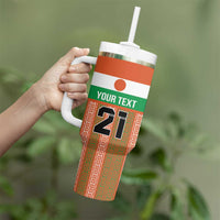 Equipe de Football Du Niger Custom Tumbler With Handle - Wonder Print Shop