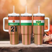 Equipe de Football Du Niger Custom Tumbler With Handle - Wonder Print Shop