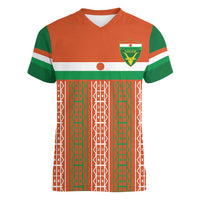 Equipe de Football Du Niger Custom Women V-Neck T-Shirt - Wonder Print Shop