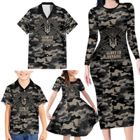 Glory to Ukraine Family Matching Long Sleeve Bodycon Dress and Hawaiian Shirt Glory to the Heroes