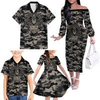Glory to Ukraine Family Matching Off The Shoulder Long Sleeve Dress and Hawaiian Shirt Glory to the Heroes