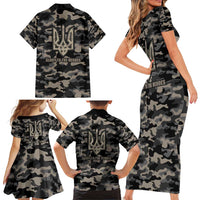 Glory to Ukraine Family Matching Short Sleeve Bodycon Dress and Hawaiian Shirt Glory to the Heroes