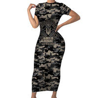 Glory to Ukraine Family Matching Short Sleeve Bodycon Dress and Hawaiian Shirt Glory to the Heroes