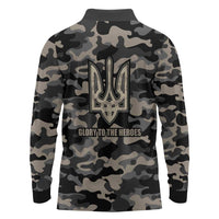 Glory to Ukraine Long Sleeve Polo Shirt Glory to the Heroes