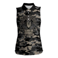 Glory to Ukraine Women Sleeveless Polo Shirt Glory to the Heroes