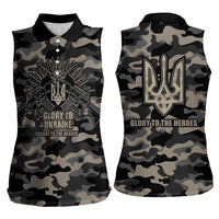 Glory to Ukraine Women Sleeveless Polo Shirt Glory to the Heroes