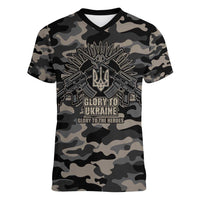 Glory to Ukraine Women V-Neck T-Shirt Glory to the Heroes