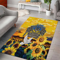 Glory to Ukraine Area Rug Sunflower Field Modern Art