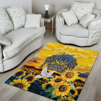 Glory to Ukraine Area Rug Sunflower Field Modern Art