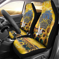 Glory to Ukraine Car Seat Cover Sunflower Field Modern Art