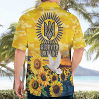 Glory to Ukraine Hawaiian Shirt Sunflower Field Modern Art