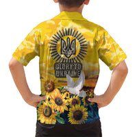 Glory to Ukraine Hawaiian Shirt Sunflower Field Modern Art