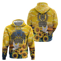 Glory to Ukraine Hoodie Sunflower Field Modern Art