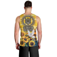 Glory to Ukraine Men Tank Top Sunflower Field Modern Art