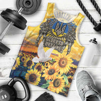 Glory to Ukraine Men Tank Top Sunflower Field Modern Art