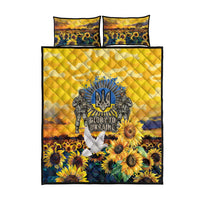 Glory to Ukraine Quilt Bed Set Sunflower Field Modern Art