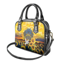 Glory to Ukraine Shoulder Handbag Sunflower Field Modern Art