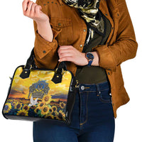 Glory to Ukraine Shoulder Handbag Sunflower Field Modern Art